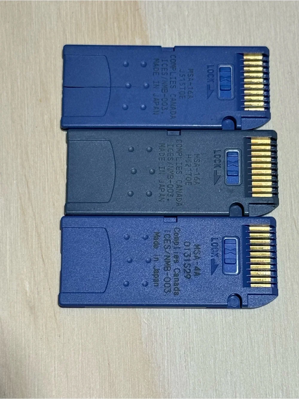 3-Sony 4/16MB Memory Stick Cards OEM UNTESTED Preowned Read Description Below!